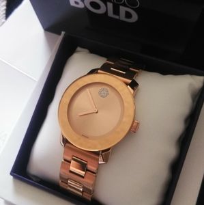 Nib movado bold iconic ladies watch